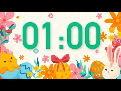 1 Minute Easter Timer With Relaxing Music Easter Countdown Timer 4k