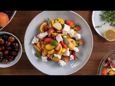 Keep it Simple and Delicious with this Heirloom Tomato & Stone Fruit Salad!