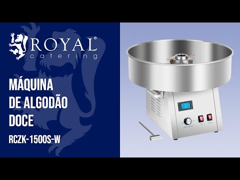 vídeo - Máquina de algodão doce - 62 cm – Aço inoxidável