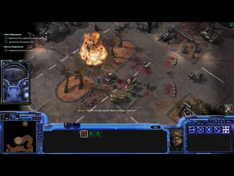 StarCraft 2 Brutal 3 Players Co-op Campaign: Wings of Liberty Mission 1 - Liberation Day