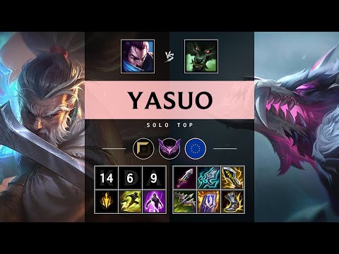 Yasuo Top vs Warwick: Triple Kill, Unstoppable - EUW Master Patch 25.S1.2