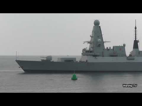 HMS DEFENDER D36 LEAVES DEVONPORT NAVAL BASE AT DEVILS POINT - 10th August 2020