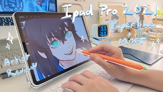 [unboxing📦] 2021  iPad Pro 11” . artist review Paperlike + MOFT stand 🥕