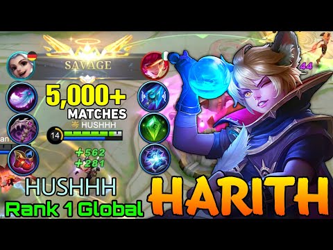 Perfect SAVAGE! 5,000+ Matches Harith WipeOut All Enemies! - Top 1 Global Harith by HUSHHH - MLBB