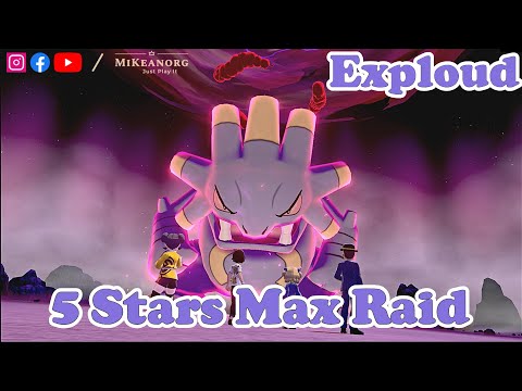 Pokemon Sword & Shield: Max Raid Battle - Defeat 5 Stars Exploud in 5 mins (offline)