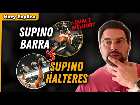 SUPINO BARRA ou SUPINO COM HALTERES: Qual é melhor? | Muzy Explica