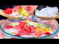 Hwachae Korean Fruit Cocktail ICE CRUNCHING ASMR MUKBANG EATING SOUNDS