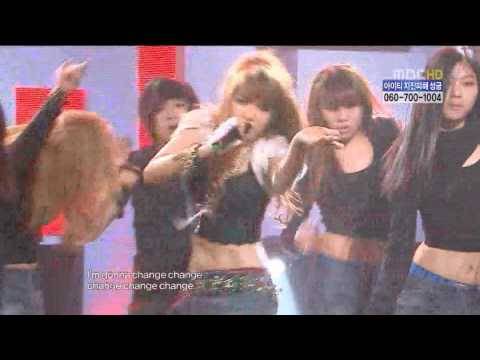 100130 Hyuna(4minute) & Junhyung(Beast B2st) - Change  @ Music Core