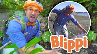 Blippi Cleans Up The Beach & Hikes | Learn About Nature & Recycling | Educational Videos for Kids