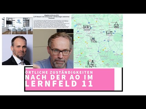 Local jurisdiction §§ 17 ff. AO in learning field 11