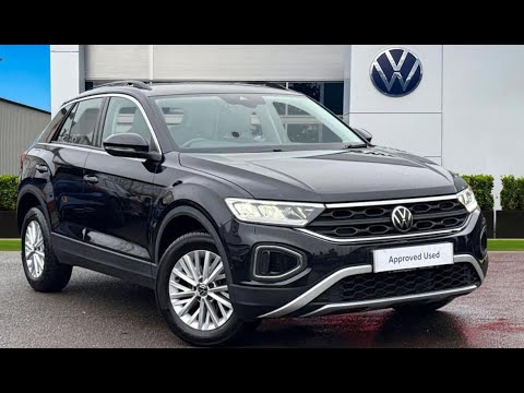 Approved Used Volkswagen T-Roc Life 1.0 TSI 115PS in Deep Black Pearl | GJ72ULK | Wrexham Volkswagen