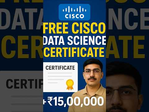 🚨FREE Cisco Data Science Certificate – Earn Skills + Job 💼 (No Fees)