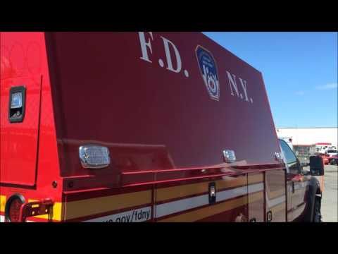 WALK AROUND OF BRAND NEW FDNY CPC UNITS, "CHEMICAL PROTECTIVE CLOTHING", IN QUEENS, NEW YORK CITY.