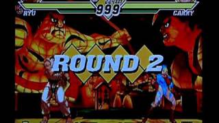 Capcom Vs SNK 2 on Xbox. Gameplay & Commentary