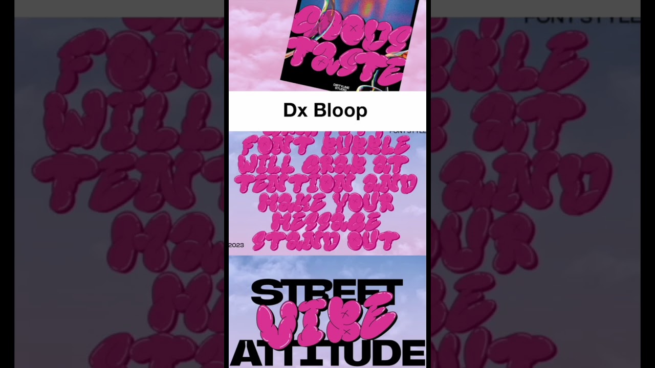 5 Trendy Bubble Fonts🤤 #design #font #bubble #bubblefonts #shorts #art #behance