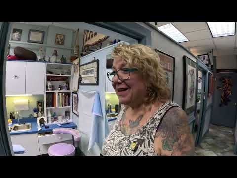 History Hunter and the Groundhog arriving at Dragon Moon tattoo studio