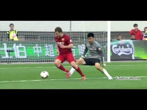 Funny Goalkeeper FAILS! Tobias Hysen goal shanghai east asia vs Shanghai Shenxin by:FailGoal.com