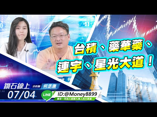 【鑽石線上】0704 台積、藥華藥、連宇、星光大道！|無字幕搶先看|何丞唐