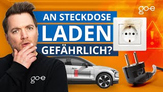 E-Auto an normaler Steckdose laden? Ist das gefährlich? #eauto #steckdose #wallbox