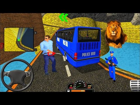 US Police Uphill Bus Driving Simulator 2022 - Police Soldier Duty Transporter Bus - Android Gameplay