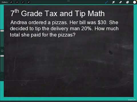 Tip and Tax math 7 grade