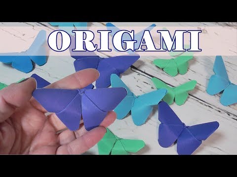 Como hacer mariposas de papel fáciles. Origami Papiroflexia