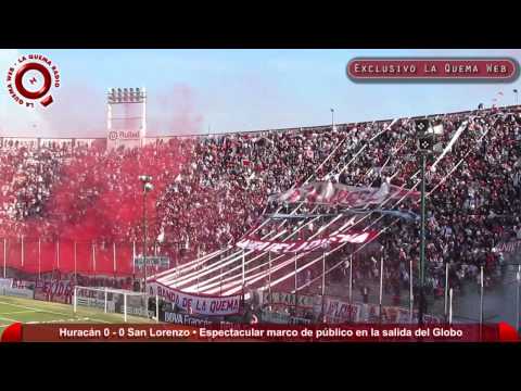 Clasico Huracan vs San Lorenzo - Espectacular recibimiento para el Globo - www.laquemaweb.com.ar