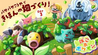 朝のぽこぽけでまったり畑作業 🍅 基本の畑作り DAY3 【ぽこあポケモン】