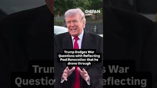 Trump SNAPS At Reporter Over Reflecting Pool Question 😳🔥 #Trump #Politics #WhiteHouse