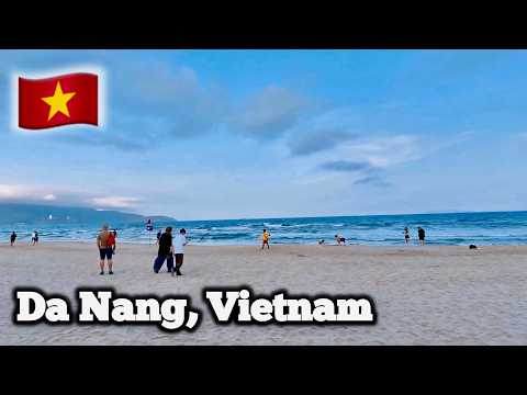 Sunset Beach Walk in Da Nang Vietnam – Real Evening Atmosphere