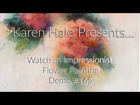 Real Time Impressionist Acrylic Flower Painting:technique:blending: Demo #165