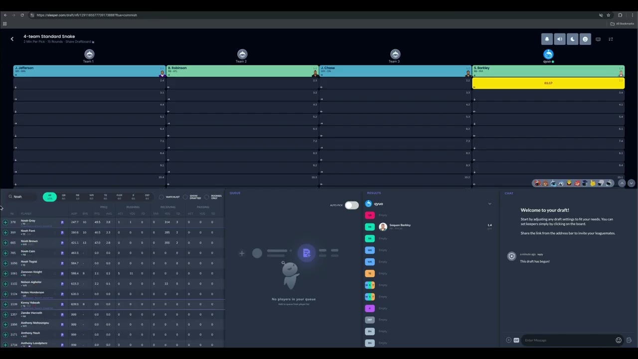 Fantasy Football Draft Companion Demo