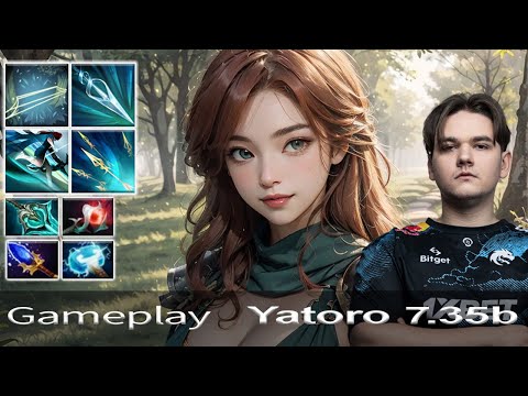 Yatoro's Windranger: Striking Back at Safelane | Gameplay | 7.35b