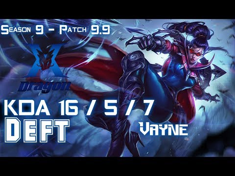 KZ Deft VAYNE vs SKT T1 Teddy KALISTA ADC - Patch 9.9 KR Ranked