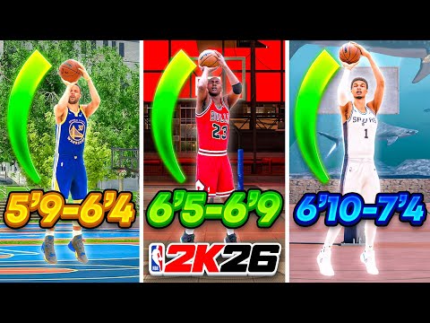 *NEW* BEST JUMPSHOTS FOR ALL BUILDS, HEIGHTS, & 3PT RATINGS in NBA 2K26! SEASON 3 BEST JUMPSHOTS!