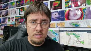 Calor antecede a passagem de um Centro de Baixa Pressão 🌪⛈️🌧. Risco de Tempo Severo na sexta-feira