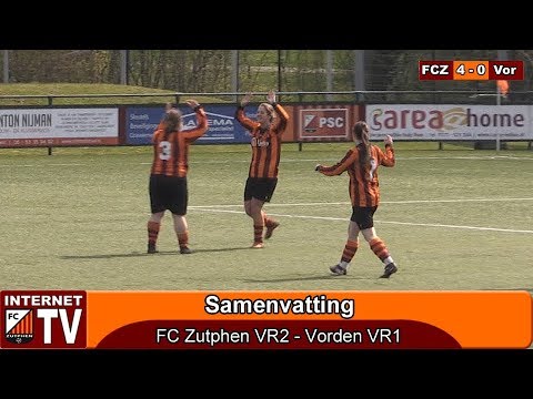 Samenvatting FC Zutphen VR2 - Vorden Vr1 (4-0)