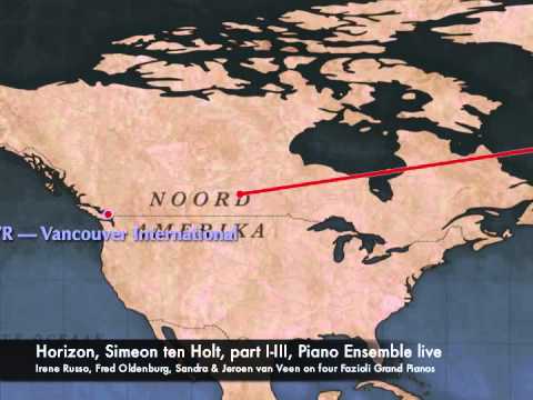Horizon by Simeon ten Holt, I-III, live by Piano Ensemble on four pianos