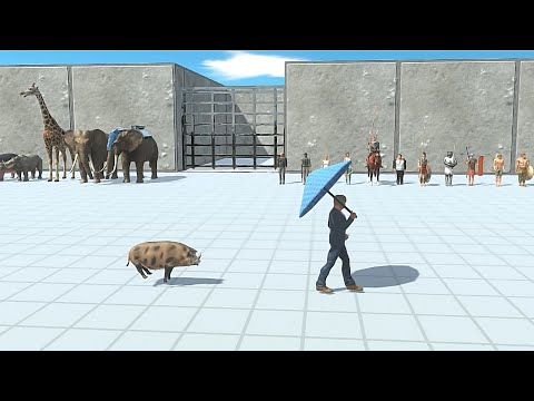 MODERN MAMMALS VS MODERN HUMANS + ANCIENT HUMANS - Animal Revolt Battle Simulator