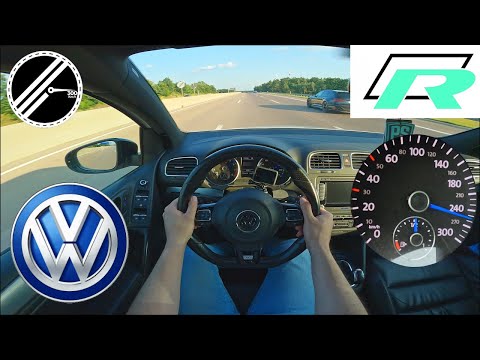 VW Golf R MK6 2.0 TSI DSG 270 PS Top Speed Drive German Autobahn No Speed Limit POV