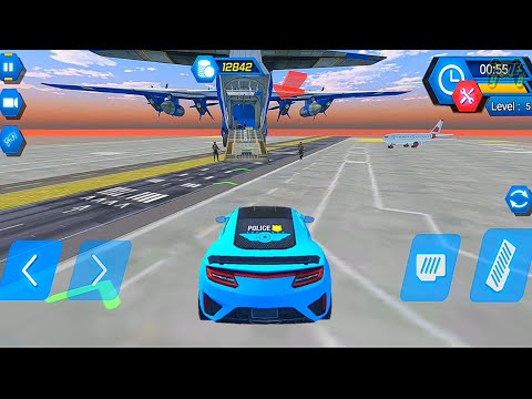 Police Car Transporter Truck Police Transport Game: Plane Mode - Android Gameplay