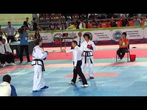 Stasa Lipnil (SLO) v Sin Jong Hwa (DPRK) Female -69kg Sparring Final