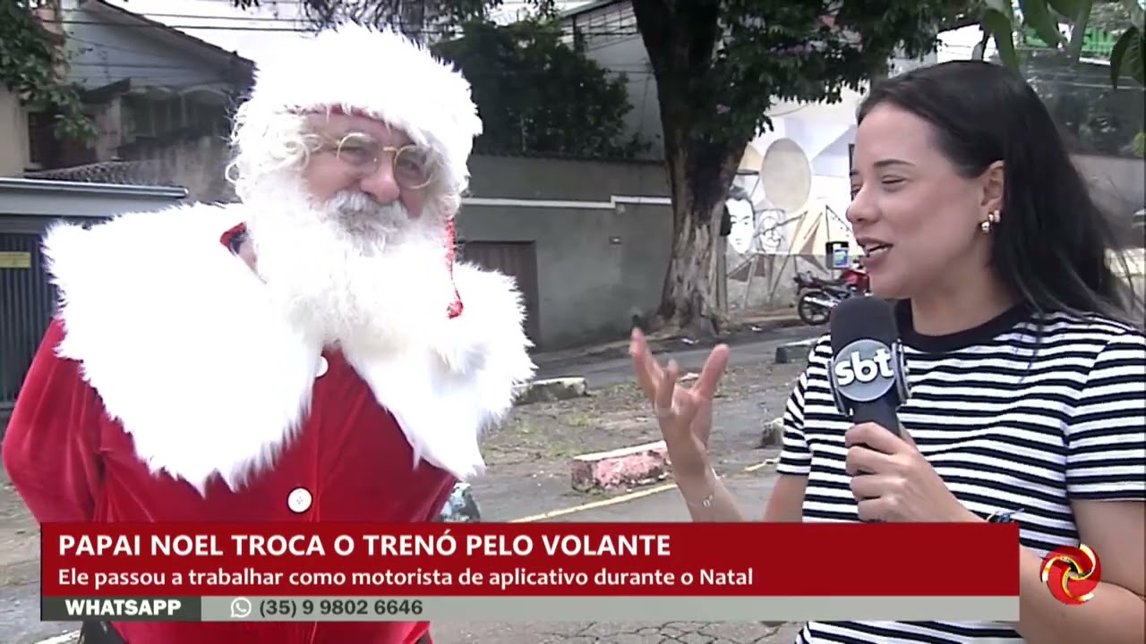 Papai Noel troca o trenó pelo volante