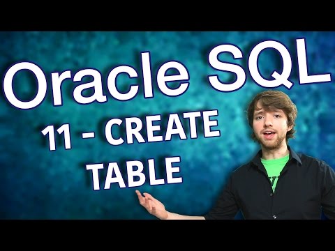 Oracle SQL Tutorial 11 CREATE TABLE