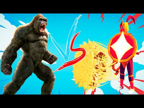 100x BANANA MONKEYS + 1x GIANT KIN KONG vs 3x EVERY GODS - Totally Accurate Battle Simulator.