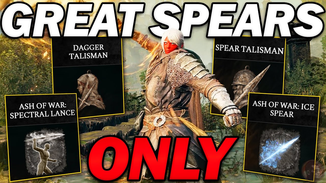 "Great Spears are... BUSTED!" - Beating Elden Ring using ONLY Great Spears!