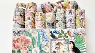 Beautiful vintage floral & butterfly washi tape set from Ieebee - Unboxing
