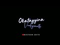 Status Love Song Lyrics Telugu Love WhatsApp Status Vinayavideyarama Movie Song Blackscreen Status