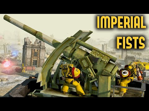 MEN OF WAR: WARHAMMER 40K MOD - Imperial Fists vs Chaos Invasion (4K, Cinematic)