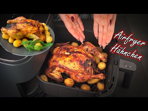 Airfryer Rezept | Ganzes Hähnchen, knusprig außen, saftig innen - einfach lecker